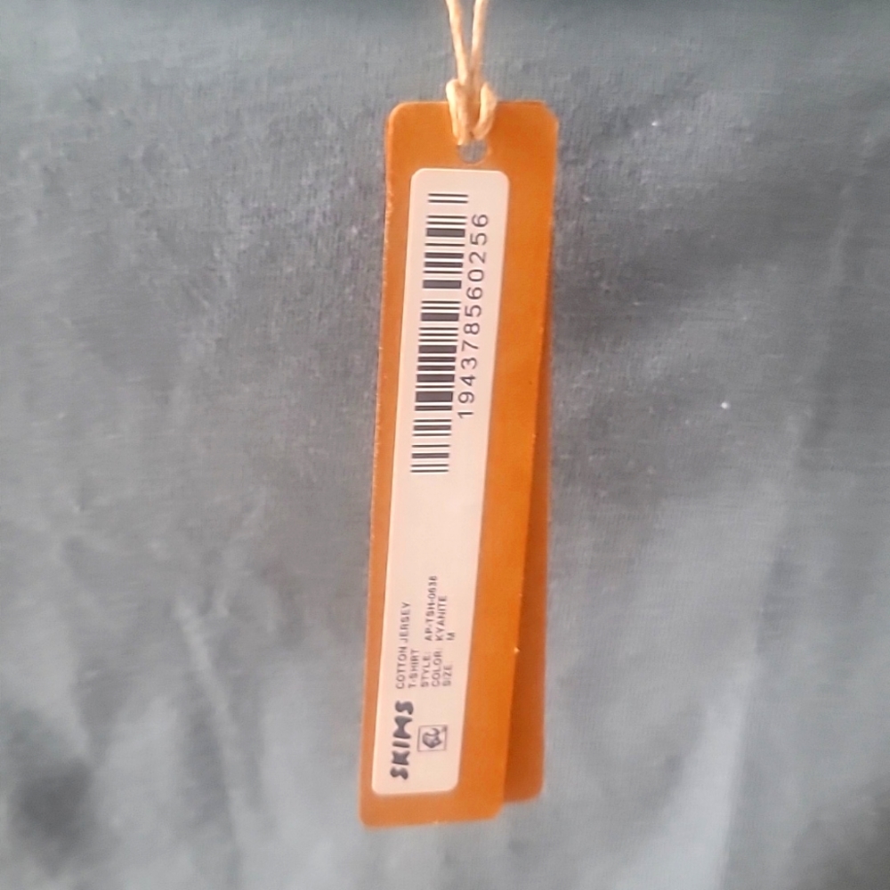 Brand new, tags still on! SKIMS teal colored t shirt size M